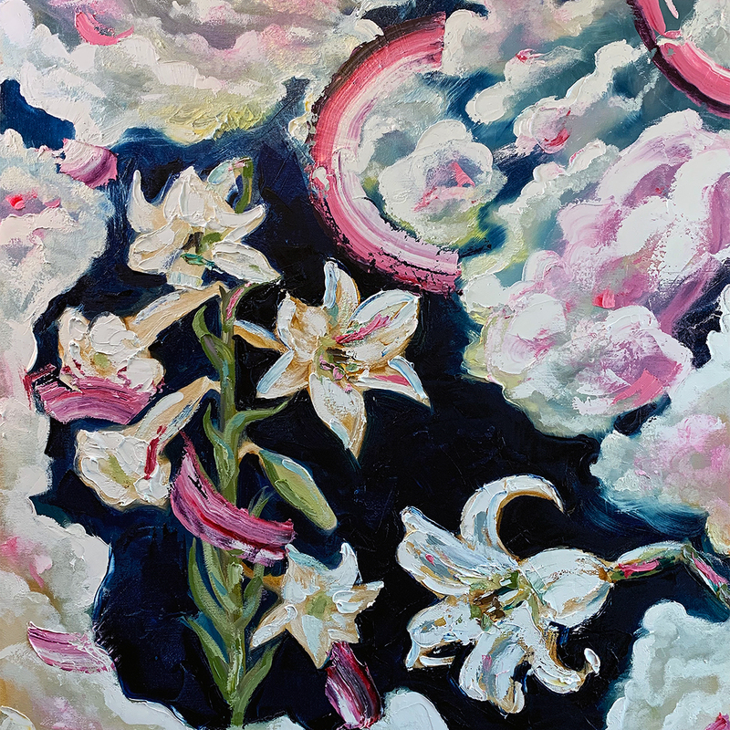 Lilium Formosanum / Aliejus - drobė, 100 x 70, 2021