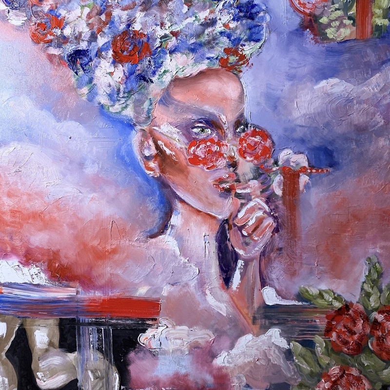 Ryšiai / Aliejus - drobė, 120 x 80, 2019